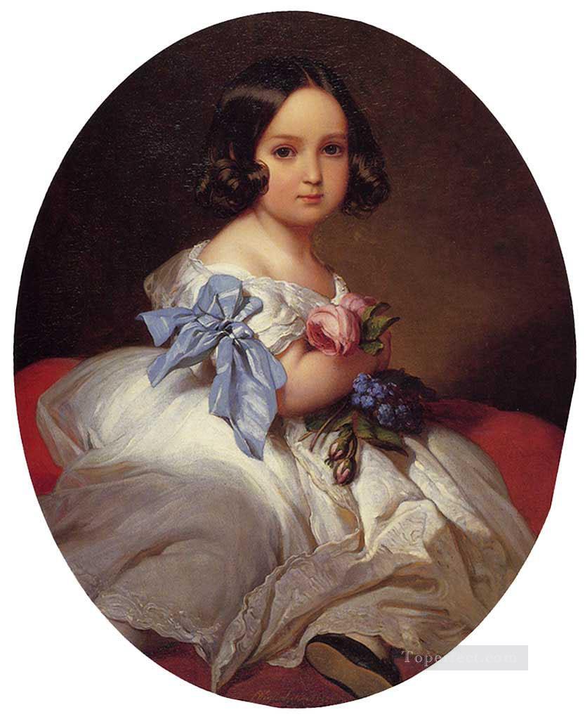 ベルギー王室のシャーロット王女の肖像画フランツ・クサーヴァー・ウィンターハルター油絵